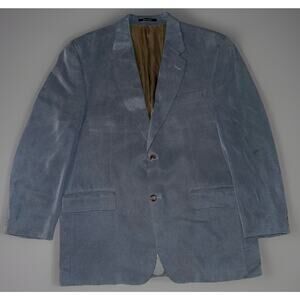 RALPH Ralph Lauren Men Blazer 44T Blue Soft Brushed Tencel 1990s Vintage Classic